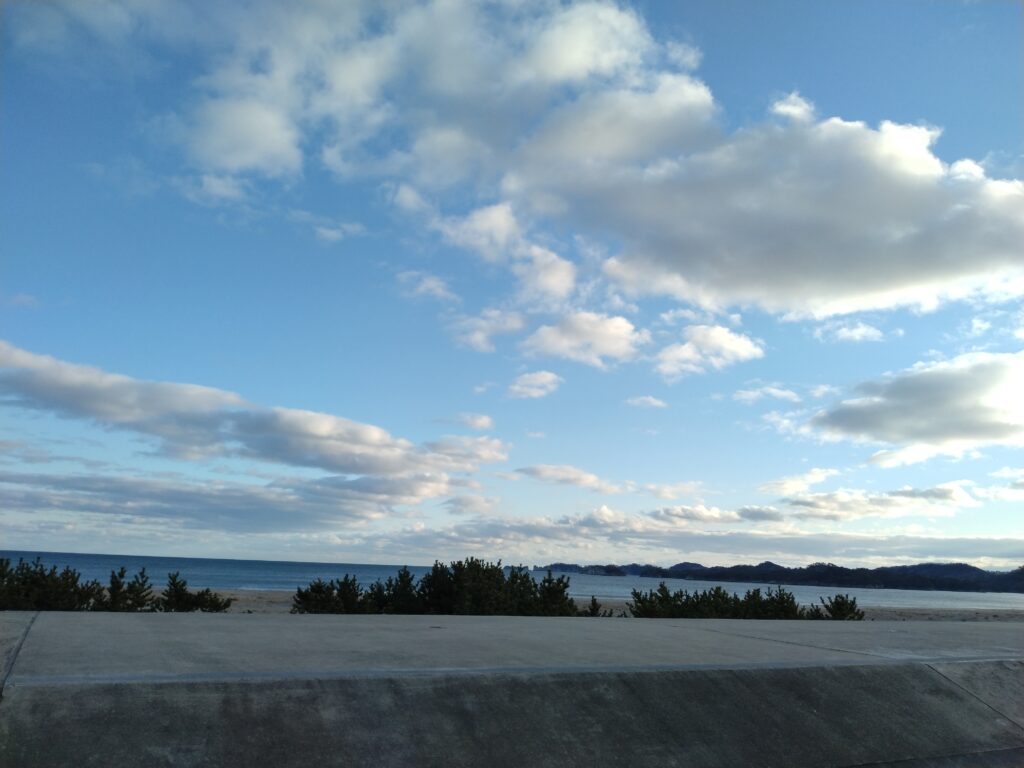 元旦の野蒜海岸